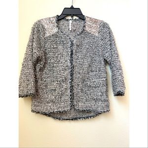 Willow & Clay sequin tweed look cardigan